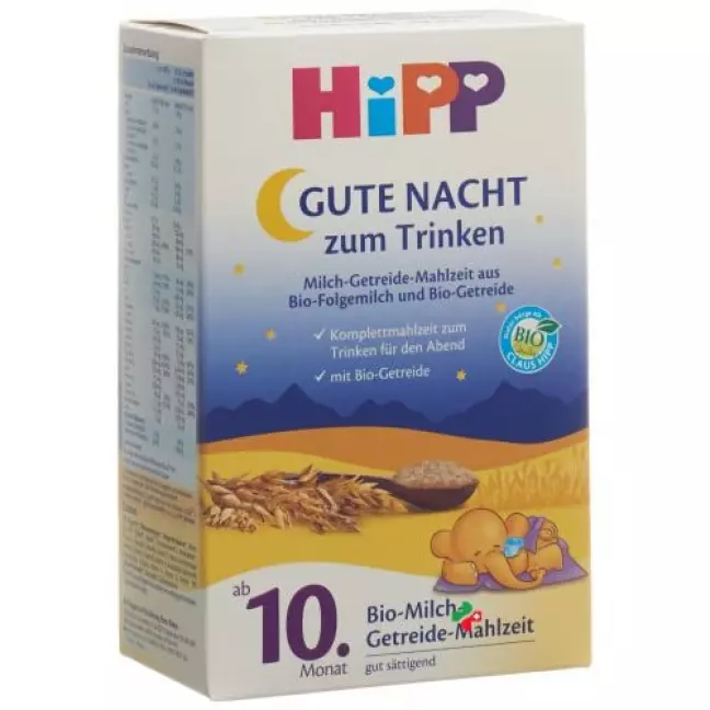 Hipp Gute Nacht Flaeschchen 10m M Getreide 500г Hipp Gute Nacht Flaeschchen 10m M Getreide 500г