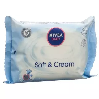 Влажные салфетки Nivea Baby Soft &amp; Cream дорожные, размер 20 шт.