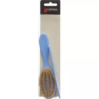 Детская щетка Herba с щетиной кабана, синяя.